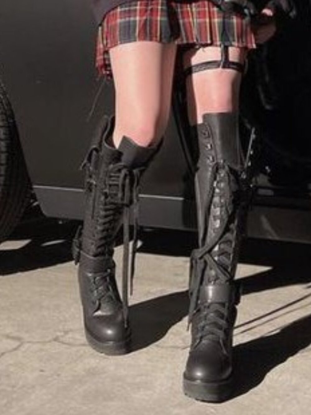 Knee High Combat Boots - size US 12
